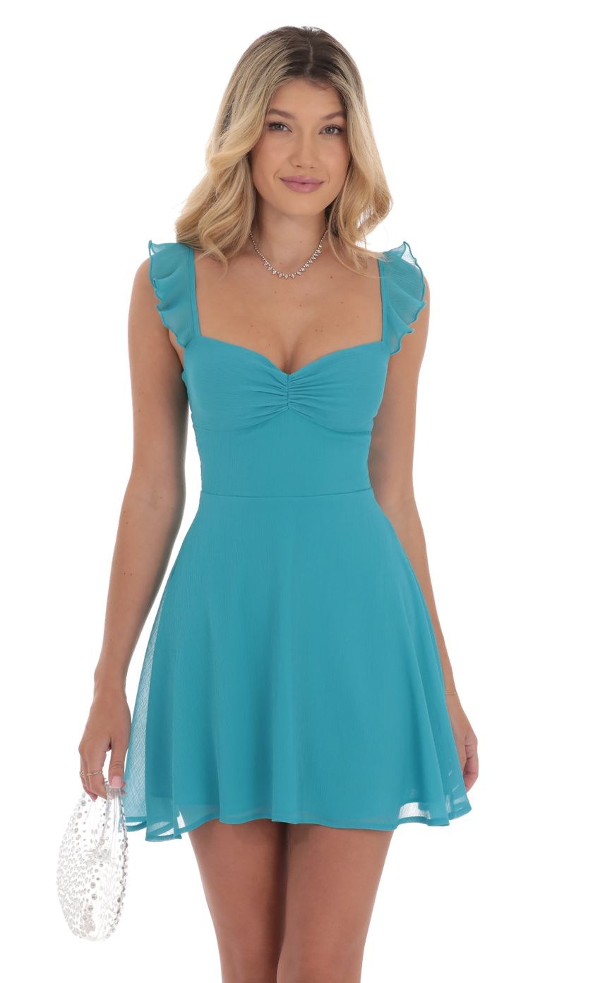 Women's Backless Chiffon Dress – Thin Straps Sleeveless