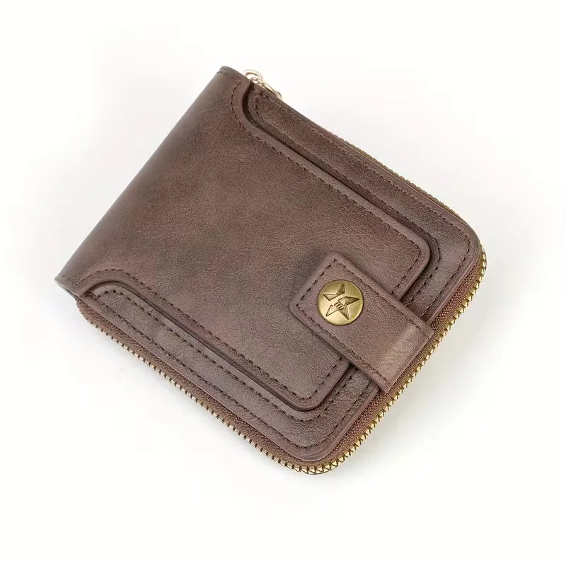 Portafoglio Uomo con Zip – Finitura Liscia e Struttura Elegante