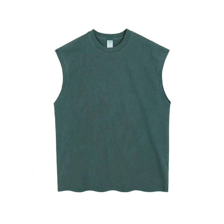 Herren Baumwolltanktop – Rundhalsausschnitt Ärmellos