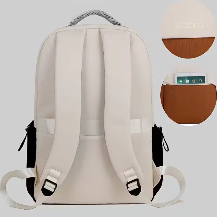 Unisex Rucksack aus wasserdichtem Oxford-Gewebe – zweifarbig mit gepolsterten Trägern