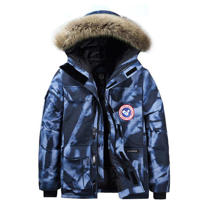 Parka Homme à Capuche Amovible – Col en Fourrure et Doublure Douce