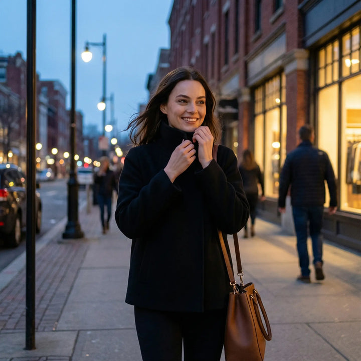Riche | Cappotto donna in lana con collo alto