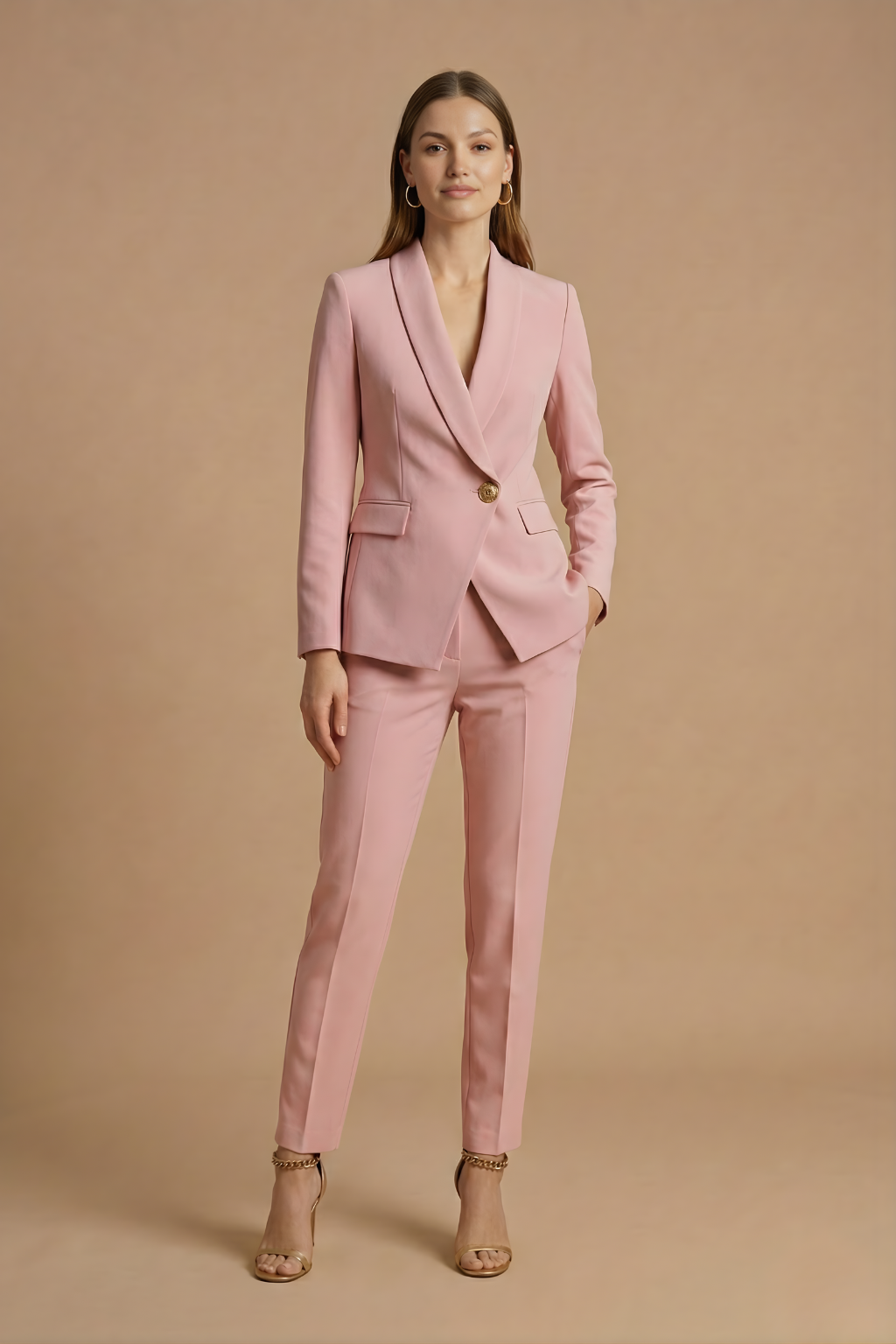 Zweiteiler für Damen – Slim-Fit Blazer, gerade Hose