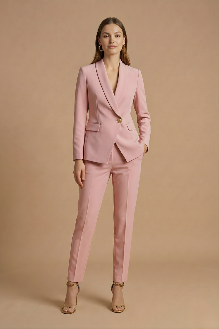 Zweiteiler für Damen – Slim-Fit Blazer, gerade Hose