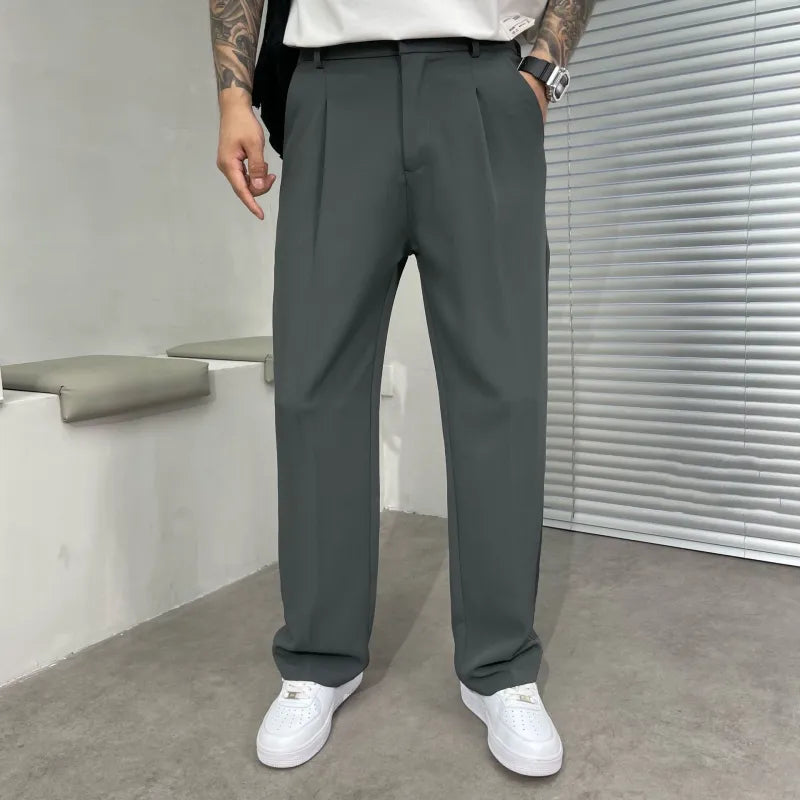 Pantalon Large Homme Tissu Léger – Effet Glacé Détente