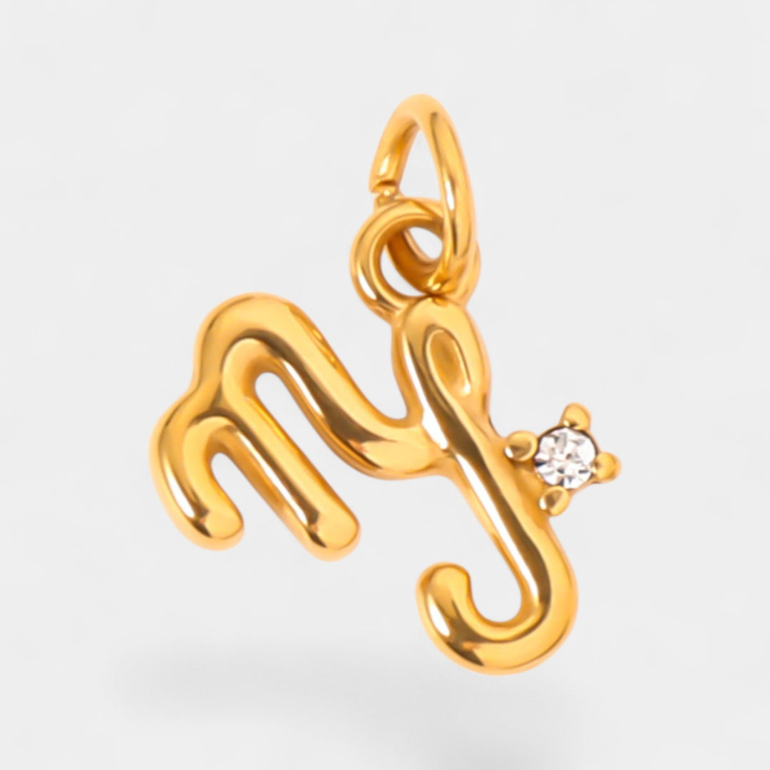 Ciondolo Zodiaco Donna – Finitura Placcata Oro e Cristallo