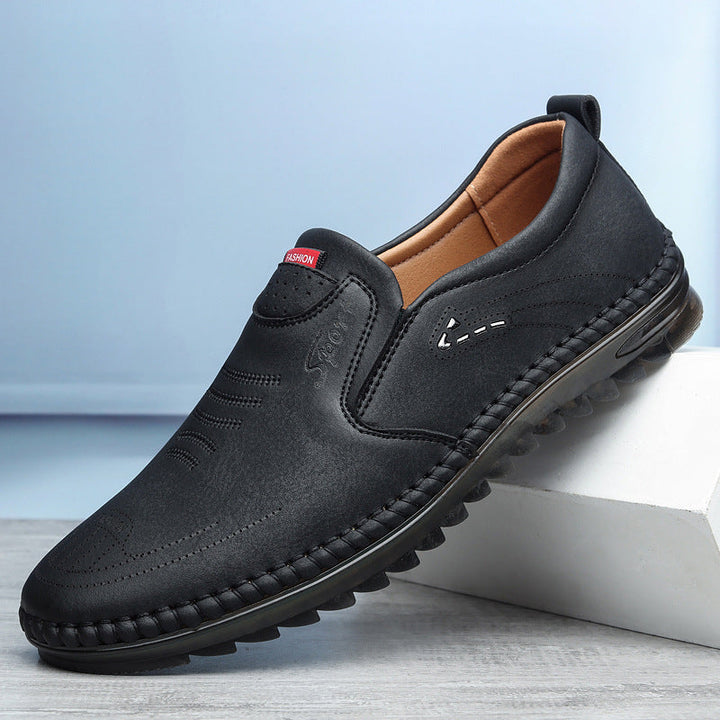 Men's Slip-On Moccasins – Round Toe and Stitched Moccasin Sole