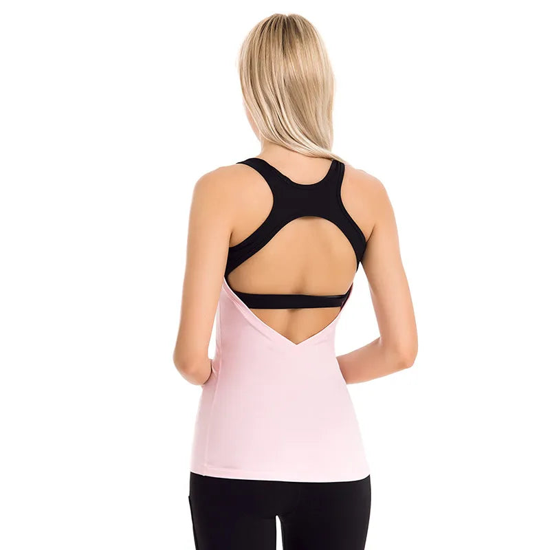 Damen Sport-Top mit Racerback – Slim Fit, Color-Block, Stretch