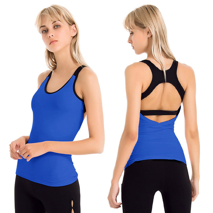 Damen Sport-Top mit Racerback – Slim Fit, Color-Block, Stretch
