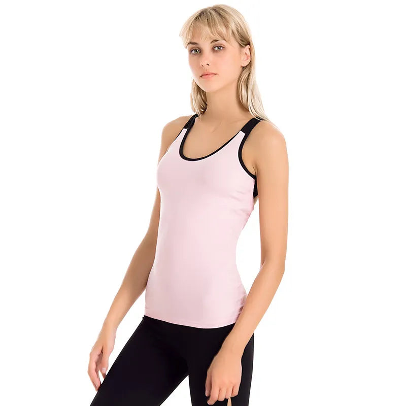 Damen Sport-Top mit Racerback – Slim Fit, Color-Block, Stretch