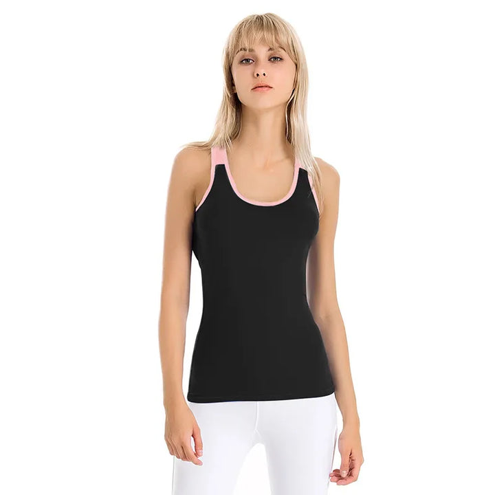 Damen Sport-Top mit Racerback – Slim Fit, Color-Block, Stretch