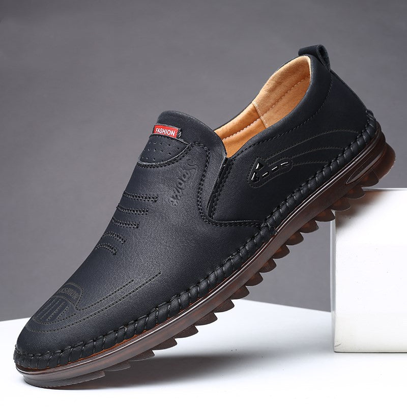 Men's Slip-On Moccasins – Round Toe and Stitched Moccasin Sole