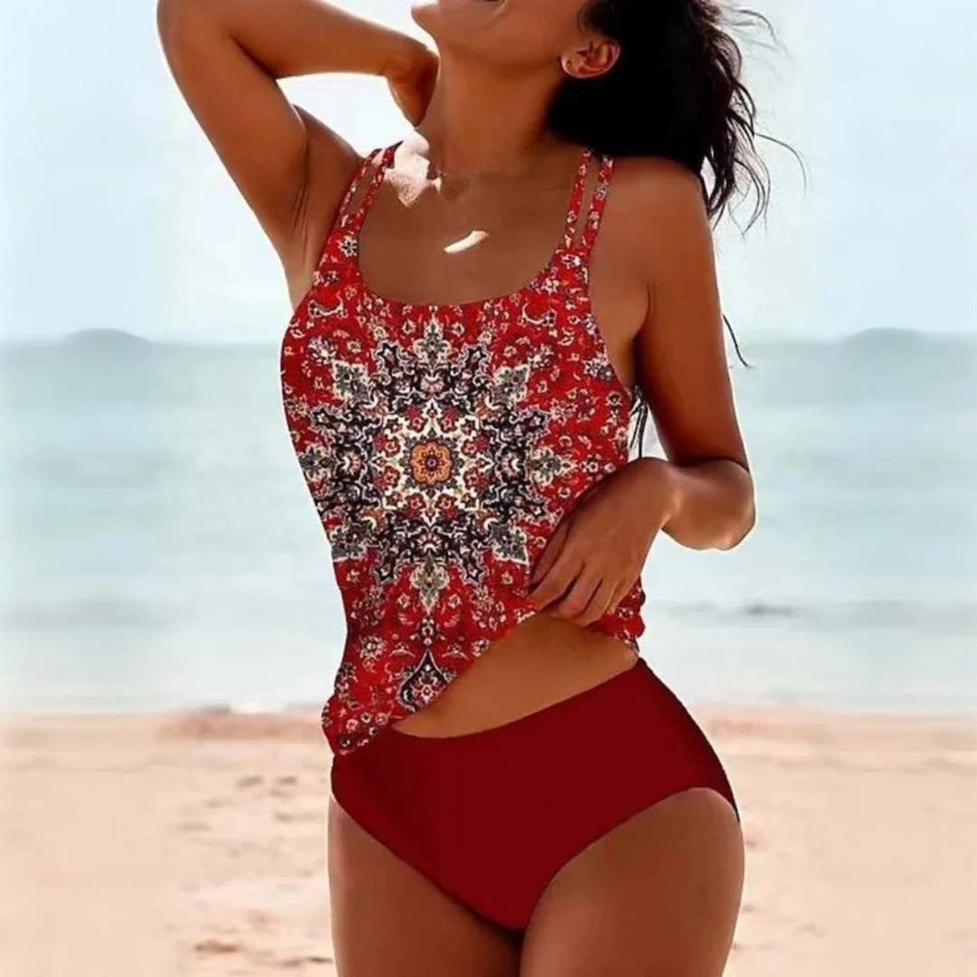 Completo bikini due pezzi da donna – Vita alta asciugatura rapida