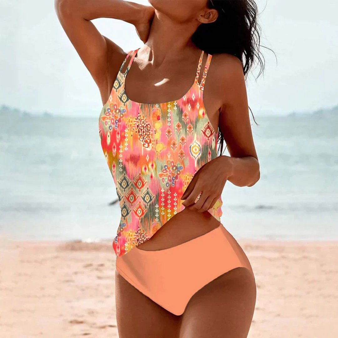 Completo bikini due pezzi da donna – Vita alta asciugatura rapida