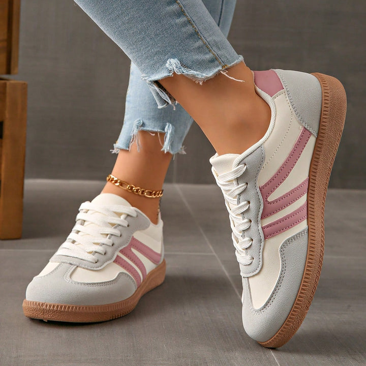 Sneakers donna in pelle ortopediche – lacci basse