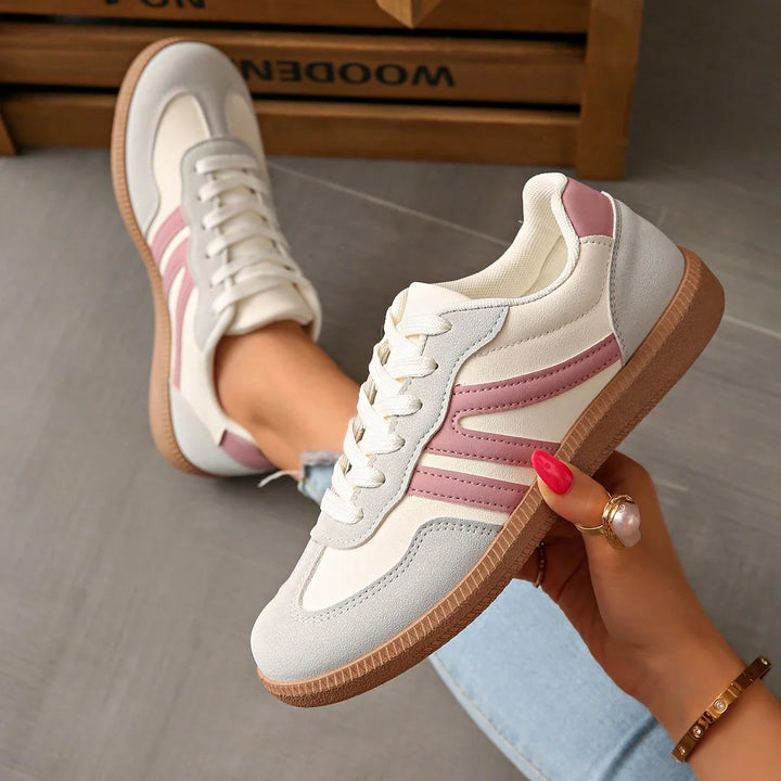 Sneakers donna in pelle ortopediche – lacci basse