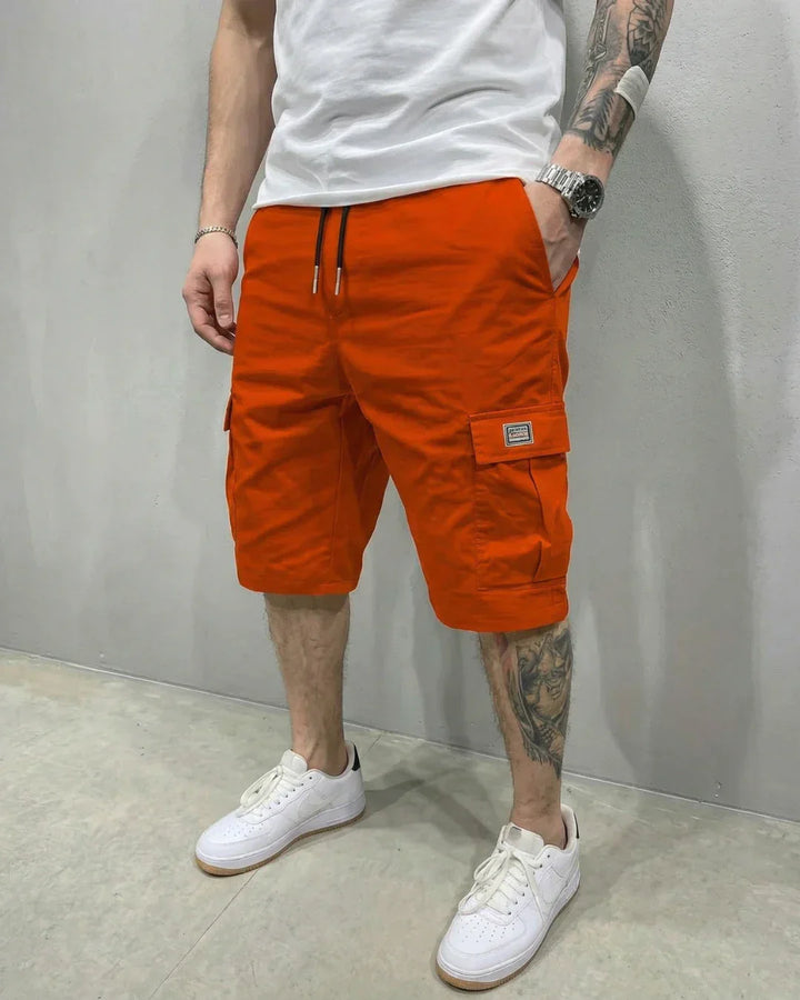 Shorts Cargo til Mænd – Elastisk Talje med Snøre & Store Klaplommer