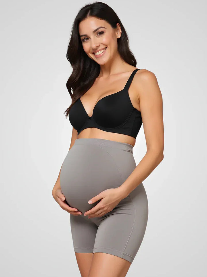 Short Maternité Femme Taille Haute – Maintien Ventre et Coupe Mi-Cuisse