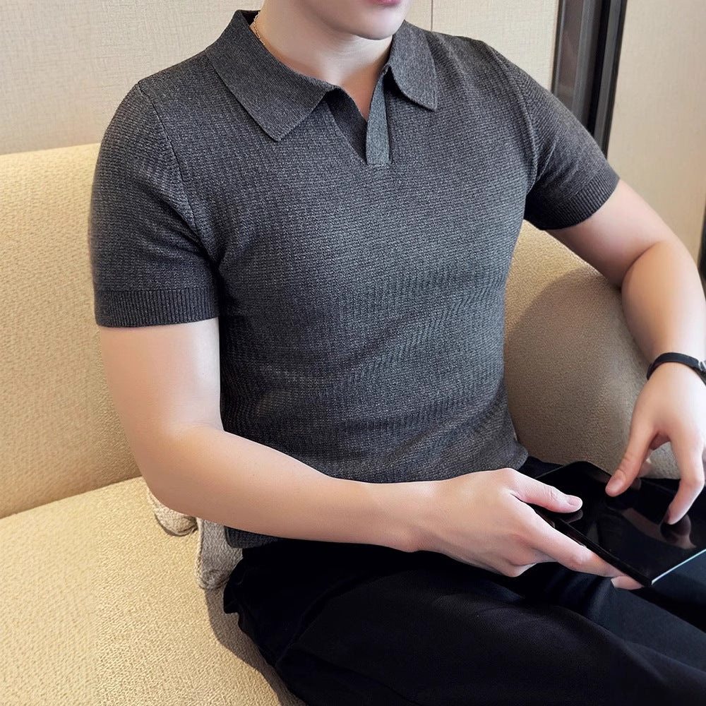 Herren Poloshirt aus Baumwollstrick – Slim Fit