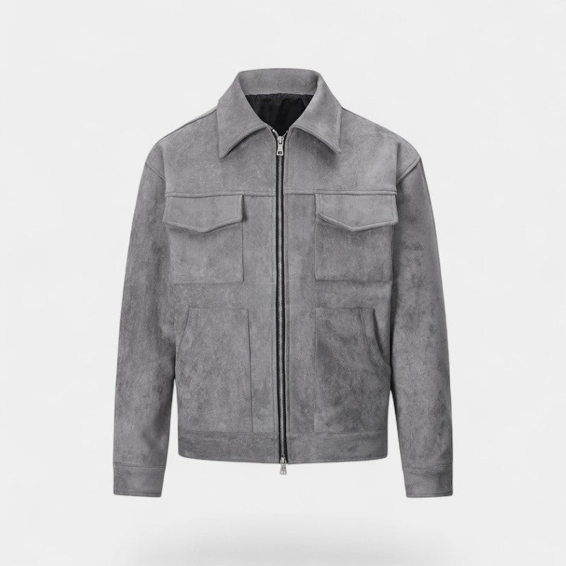 Herren Wildlederjacke winddicht – retro-lässiger Luxus