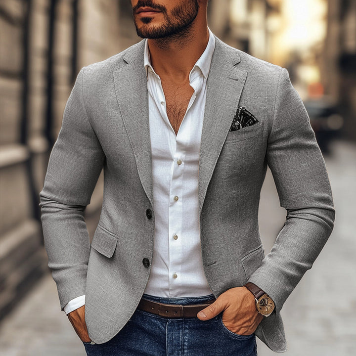 Leichter Casual-Blazer für Herren – Figurbetonter Schnitt, Doppelknopfleiste