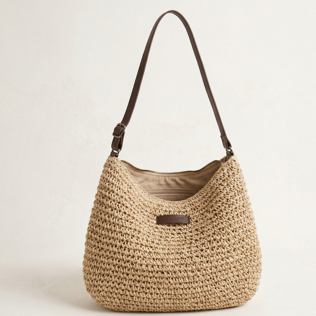 Woven Straw Shoulder Bag for Women – Can Be Worn on Shoulder or Crossbody