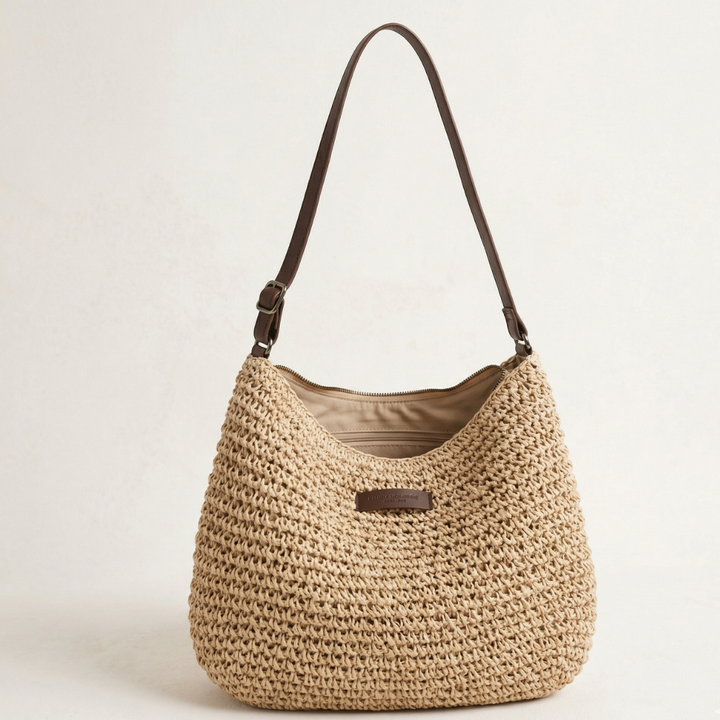 Woven Straw Shoulder Bag for Women – Can Be Worn on Shoulder or Crossbody