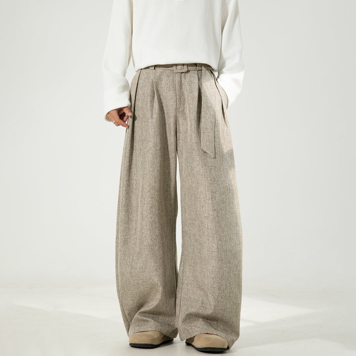 Weite, elegante Herrenhose aus Viskosemischung – fließender Fall