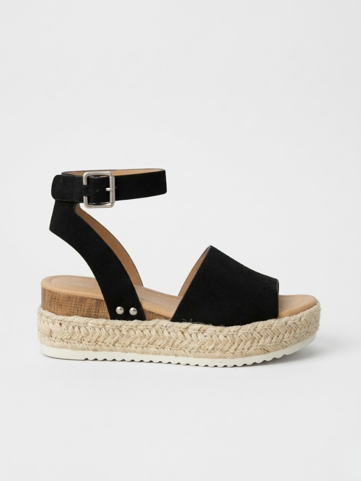 Sandali Espadrillas Donna con Zeppa – Suola in Juta Intrecciata