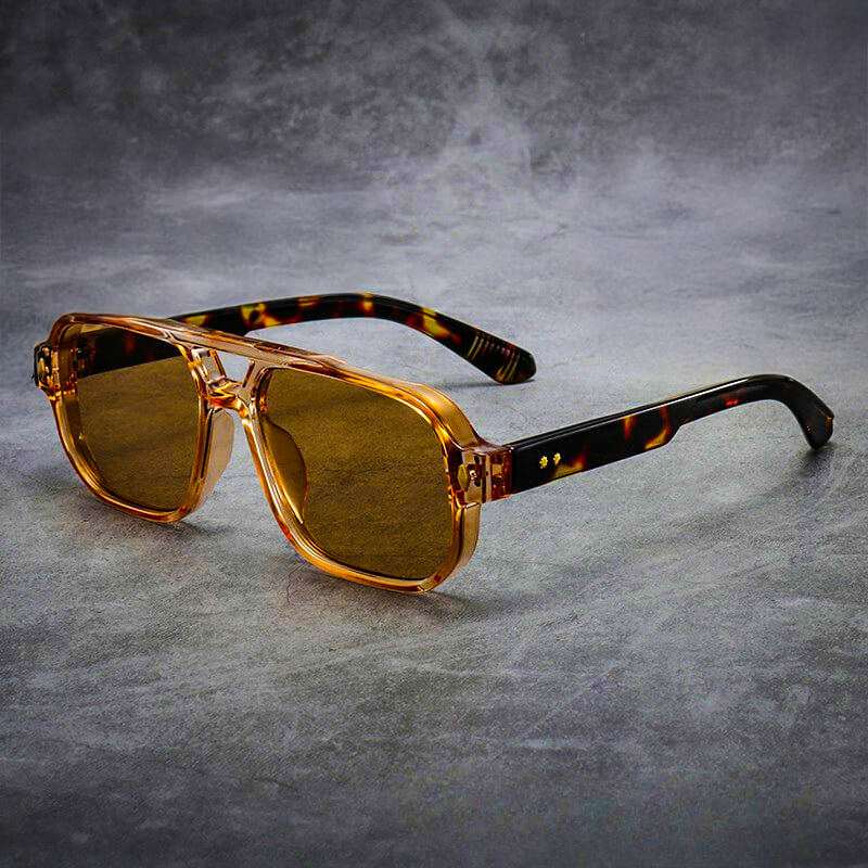 Quadratische Sonnenbrille für Herren – sportlicher Stil getönte Gläser