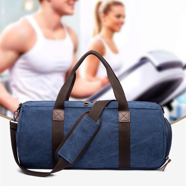 Borsa da viaggio donna uomo in tela – scomparto per scarpe e tracolla