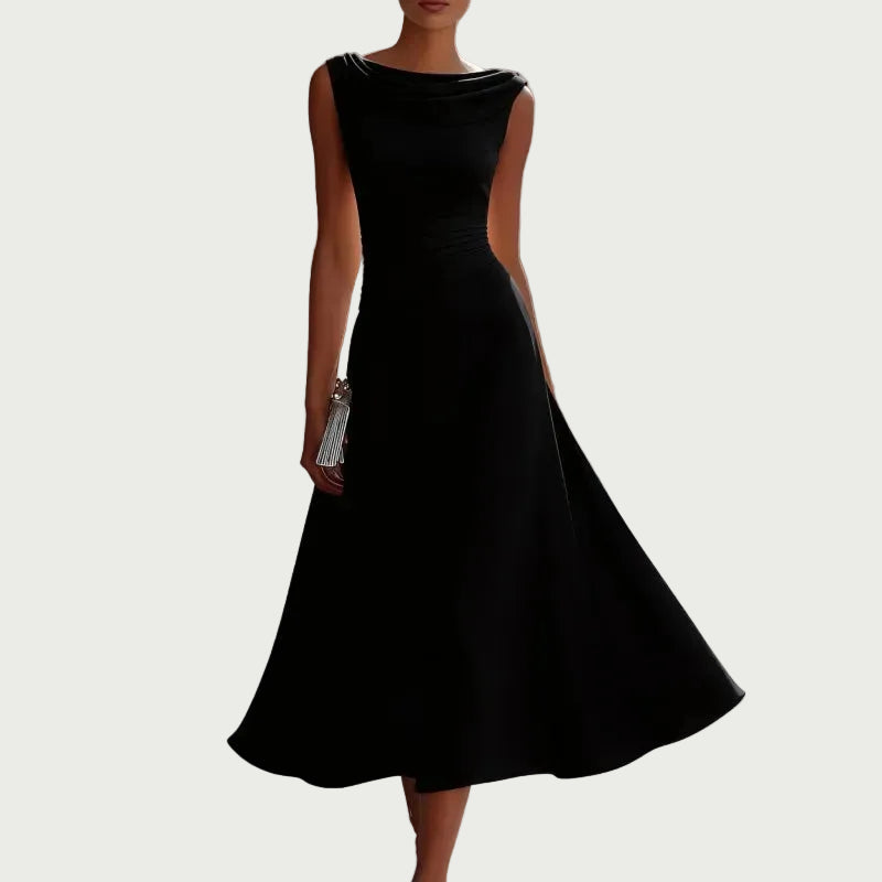Abito da Sera Donna in Mussola – Scollo Barca Elegante