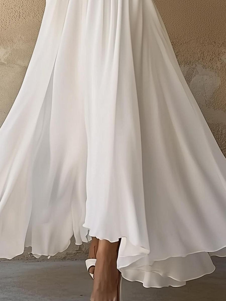 Abito lungo maniche lunghe donna – scollo a V