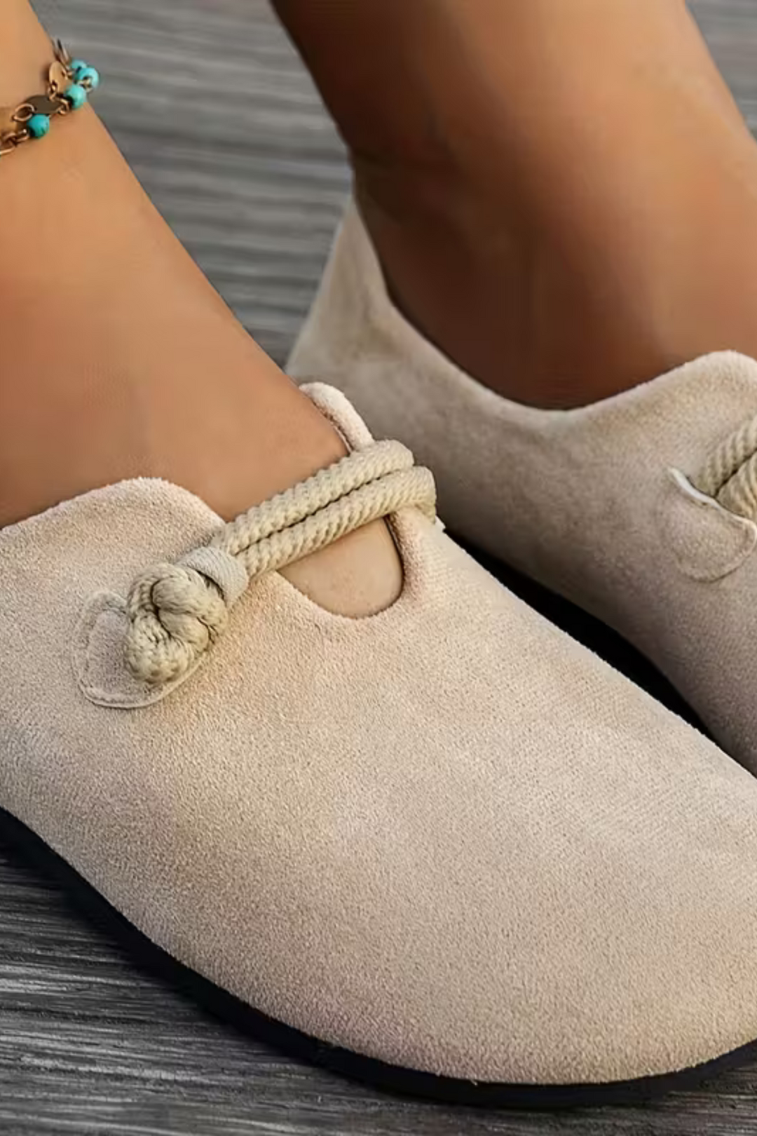 Damen Mokassins aus Wildleder zum Hineinschlüpfen – flache, weiche Sohle, niedriger Schnitt