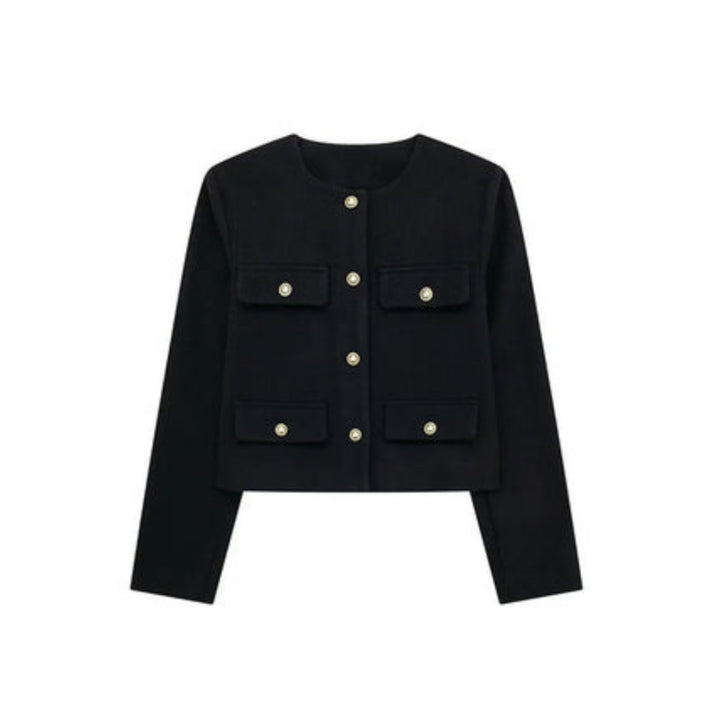 Blazer Court Femme – Coupe Structurée Boutonnage Avant