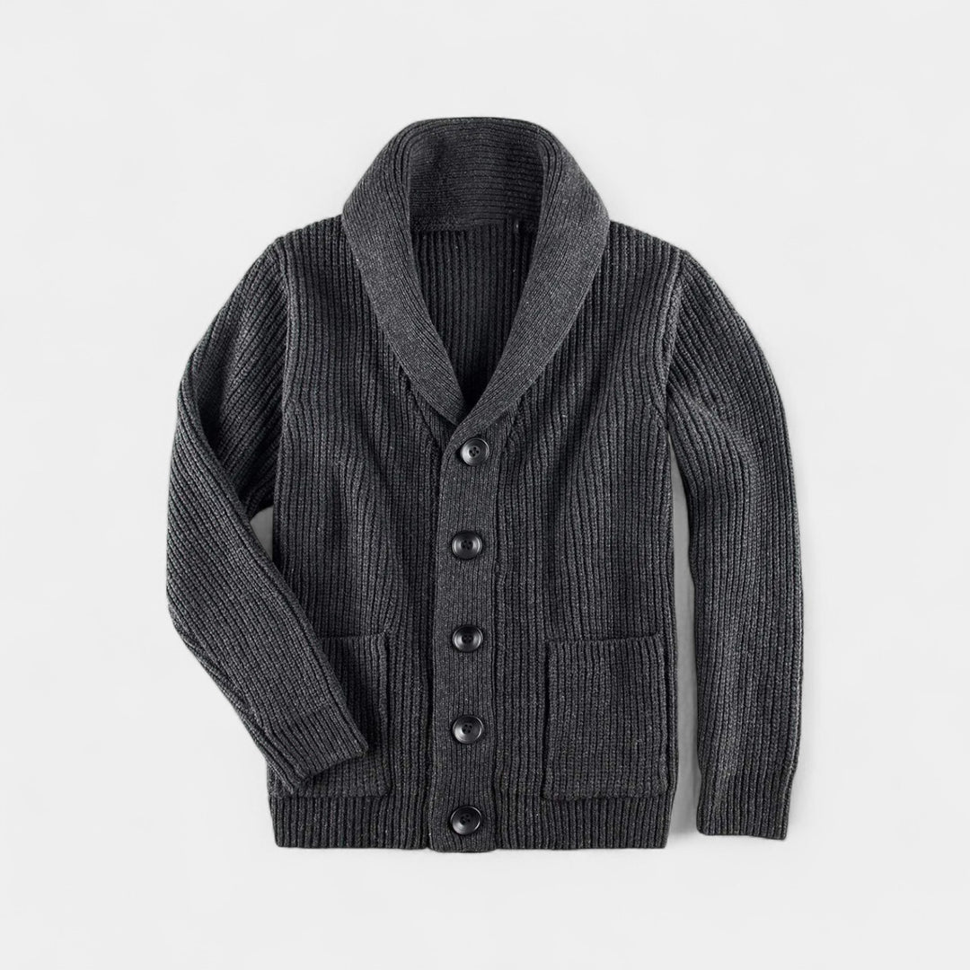Gilet uomo in lana con collo alto e bottoni – raffinato, caldo, silhouette quotidiana