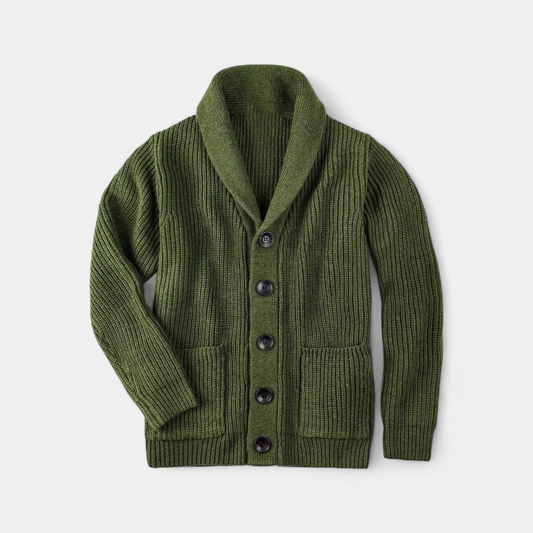 Gilet uomo in lana con collo alto e bottoni – raffinato, caldo, silhouette quotidiana