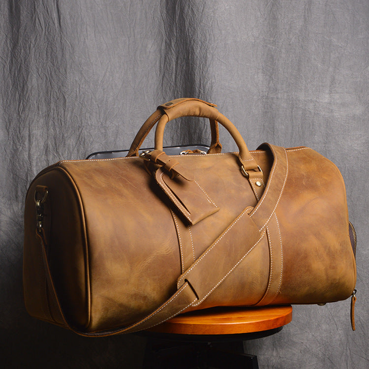 Borsa da viaggio uomo strutturata – scomparto per scarpe e tracolla removibile