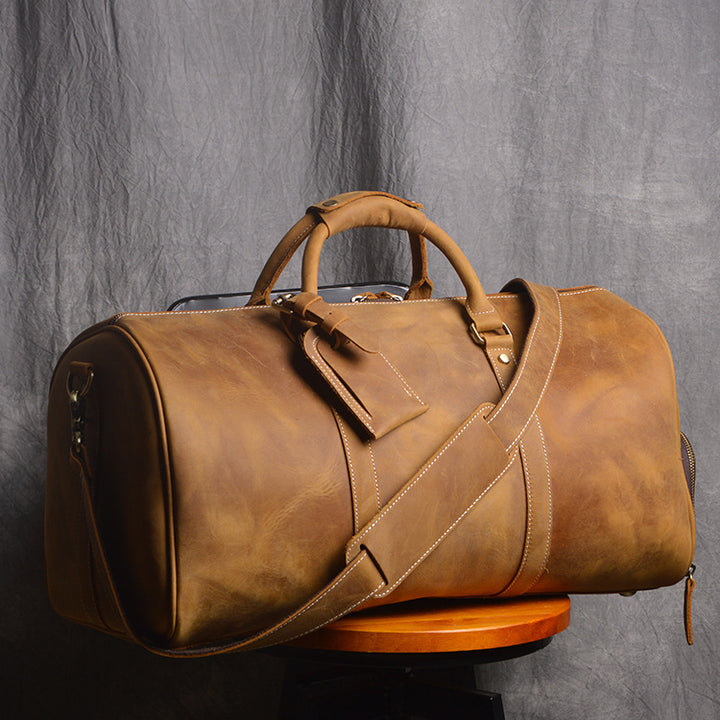 Borsa da viaggio uomo strutturata – scomparto per scarpe e tracolla removibile