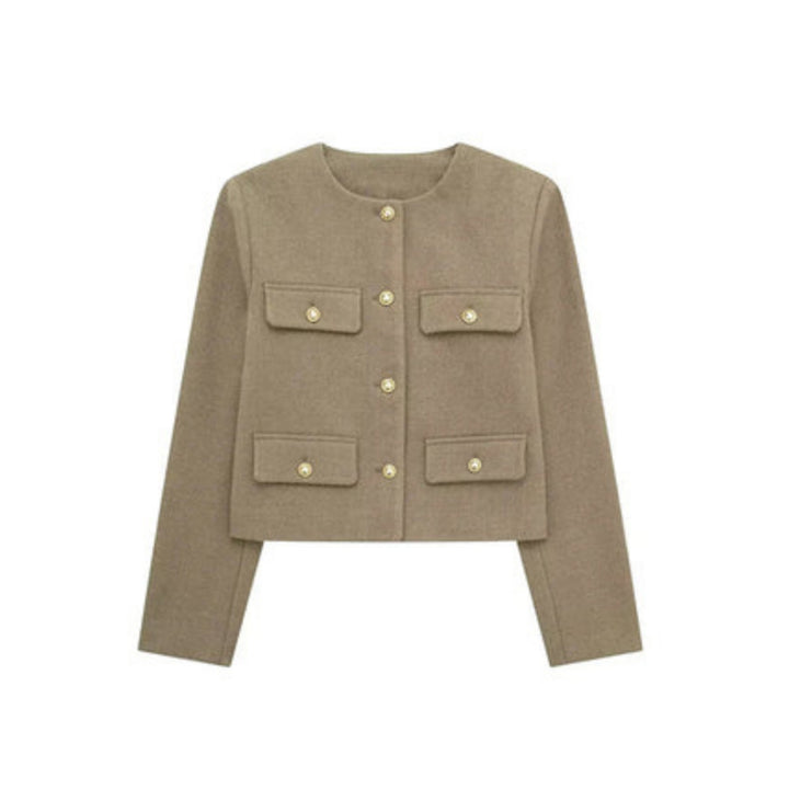 Blazer Court Femme – Coupe Structurée Boutonnage Avant