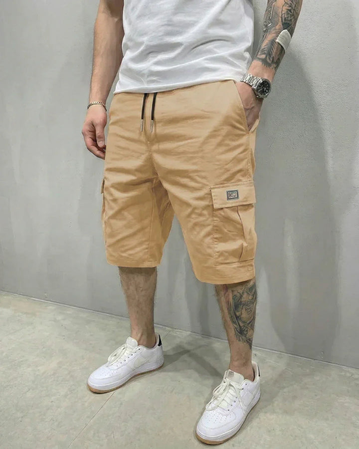 Shorts Cargo til Mænd – Elastisk Talje med Snøre & Store Klaplommer