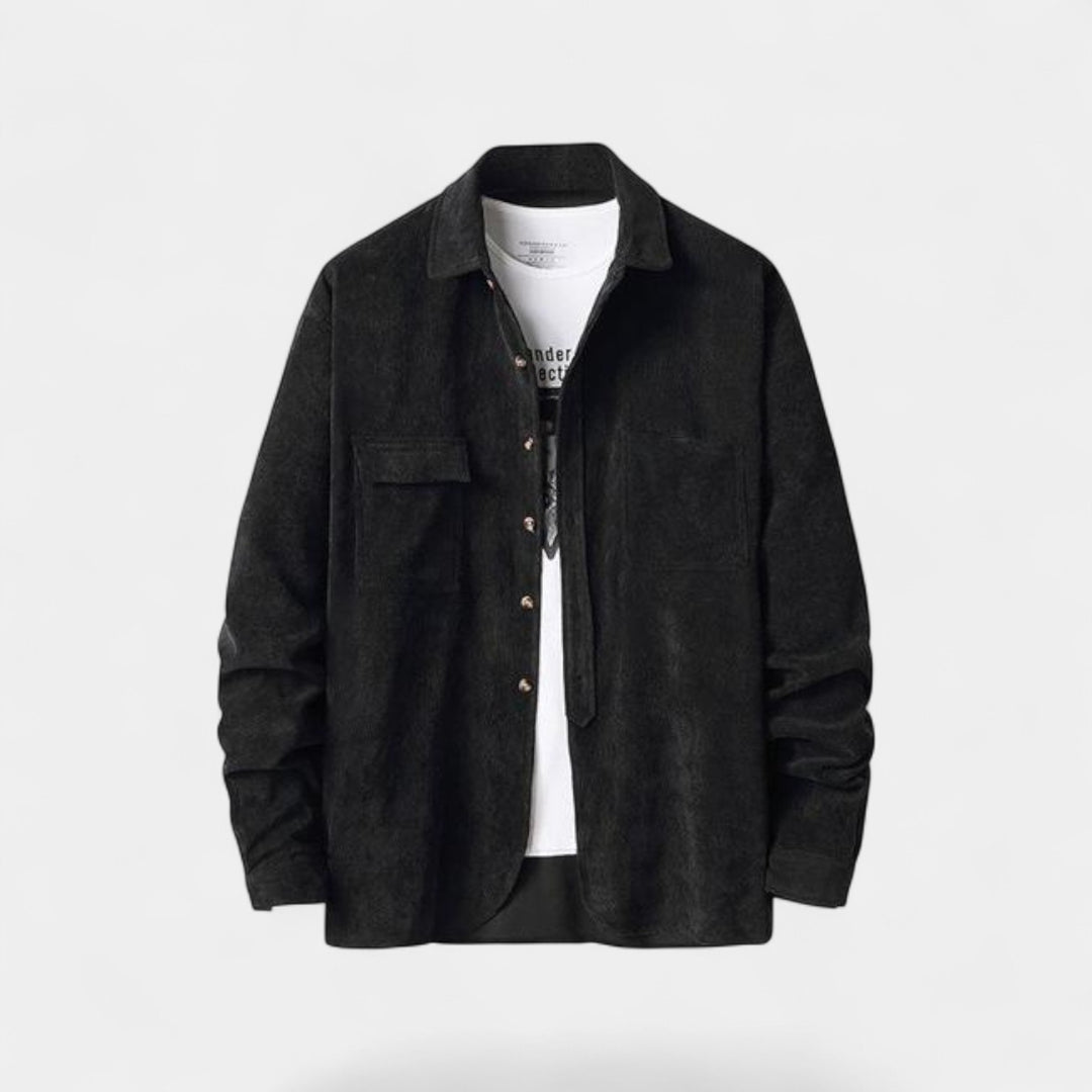 Herrenjacke-Hemd aus Cord-Baumwolle – raffinierter, lässiger Stil