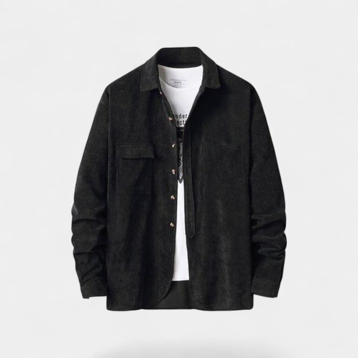 Herrenjacke-Hemd aus Cord-Baumwolle – raffinierter, lässiger Stil