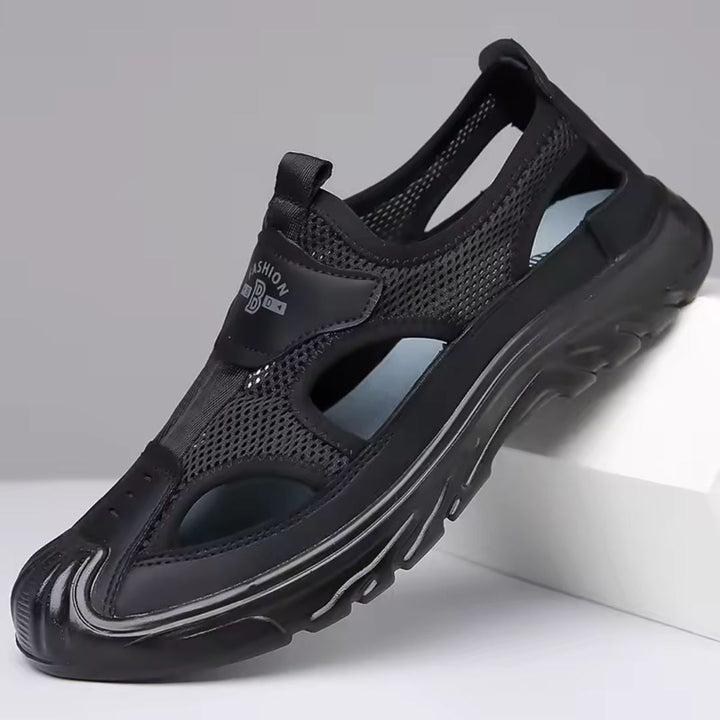 Men's Closed-Toe Hiking Sandals – Breathable Mesh & Grip Sole