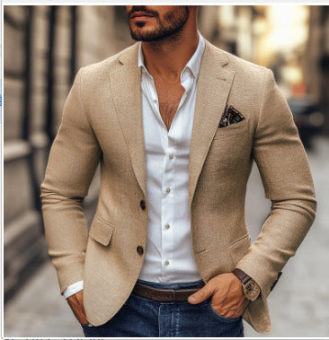 Leichter Casual-Blazer für Herren – Figurbetonter Schnitt, Doppelknopfleiste