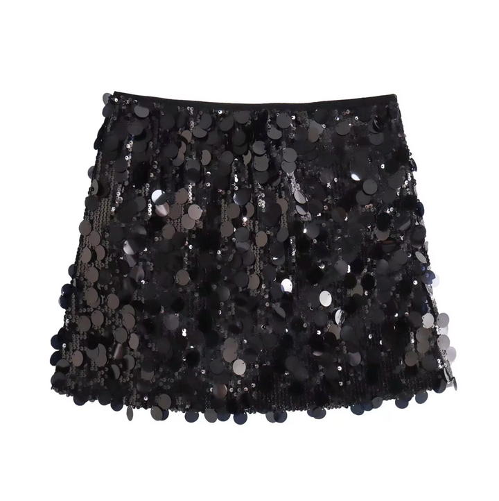 Minirock Damen mit Pailletten – glamouröser, figurformender Schnitt