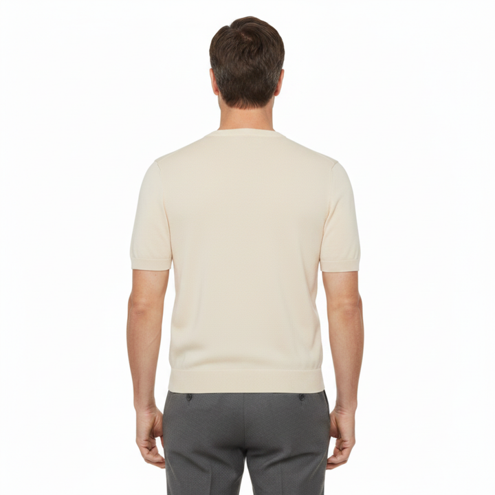 Herren T-Shirt aus Strick – Leicht und Bequem mit Geradem Schnitt