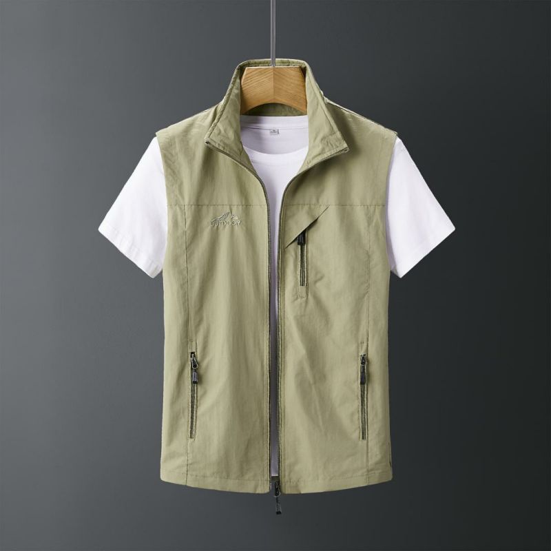 Leichte Outdoor-Weste für Herren – Atmungsaktiv, Reißverschluss
