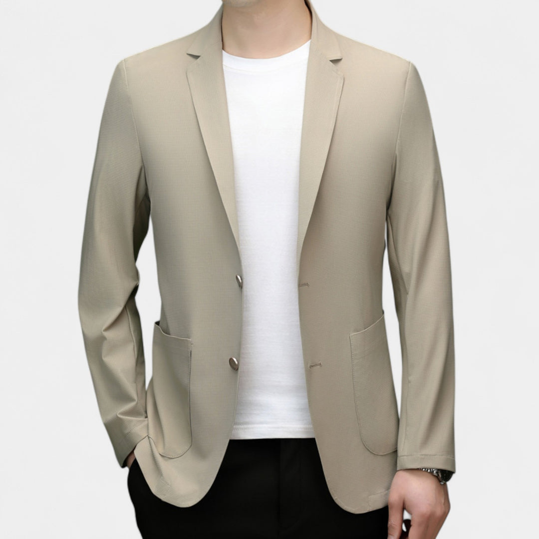 Herren Blazer aus Glattem Seidenstoff – Leichter, maßgeschneiderter Schnitt