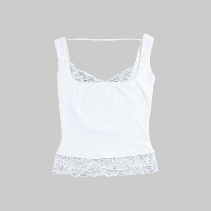 Damentop aus Spitze – Elegante ärmellose Weste